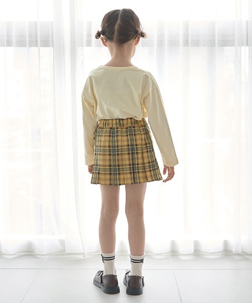 Lycee mine（リセマイン）の「チェックプリーツスカート(インパン付き)（スカート・キッズ・マスタード/インディゴブルー/ベージュ/ブラック/モスグリーン・140cm/120cm/150cm/130cm/110cm/100cm）」の16枚目の写真
