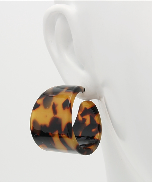 Chico（チコ）の「Curvatureピアス（ピアス（両耳用）・レディース・ホワイト/ブラウン・FREE）」の5枚目の写真