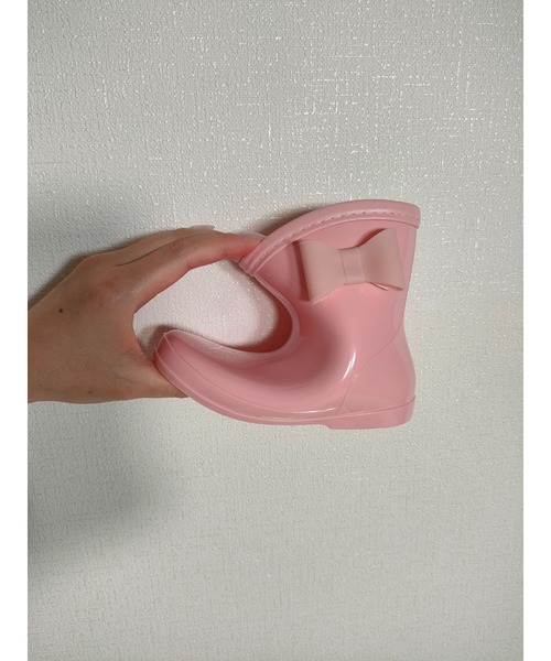 Marble Line(マーブルライン)の「ML リボン付きレインシューズ(レインシューズ・キッズ・ピンク/ネイビー・14/15 /16/17/18)」の9枚目の写真