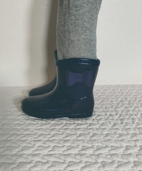 Marble Line(マーブルライン)の「ML リボン付きレインシューズ(レインシューズ・キッズ・ピンク/ネイビー・14/15 /16/17/18)」の11枚目の写真