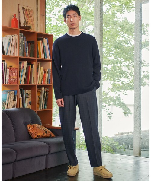 YLEVE イレーヴ ダークグリーン クルーネックニット green label relaxing（グリーンレーベルリラクシング）の