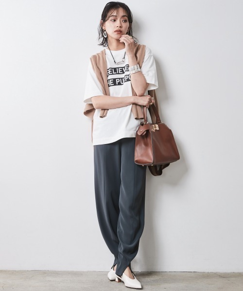 CHIC STYLE（シックスタイル）の「 バルーンリラックスパンツ ＜大きいサイズ有＞シックスタイル　（その他パンツ・レディース・グレー/アイボリー/ブラック・M/L/LL/3L/4L/5L）」の14枚目の写真