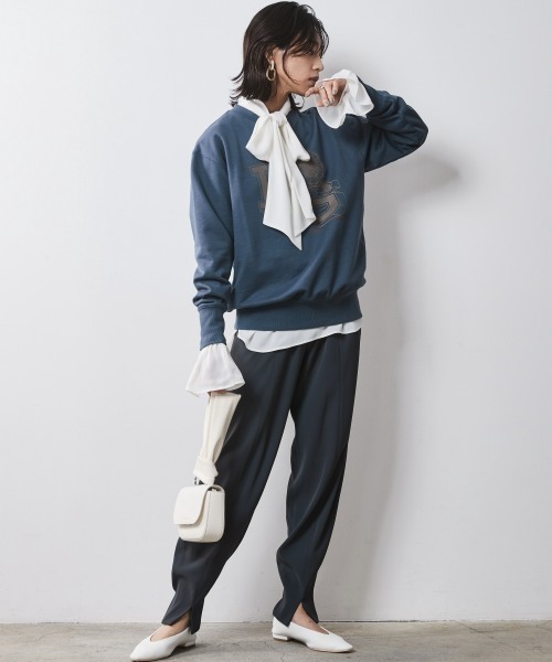 CHIC STYLE（シックスタイル）の「 バルーンリラックスパンツ ＜大きいサイズ有＞シックスタイル　（その他パンツ・レディース・グレー/アイボリー/ブラック・M/L/LL/3L/4L/5L）」の20枚目の写真