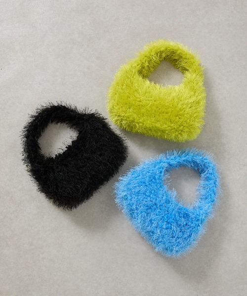 COLONY 2139（コロニートゥーワンスリーナイン）の「フリンジボアバッグ（ハンドバッグ・レディース・ブルー/ライム/ブラック・FREE）」の4枚目の写真