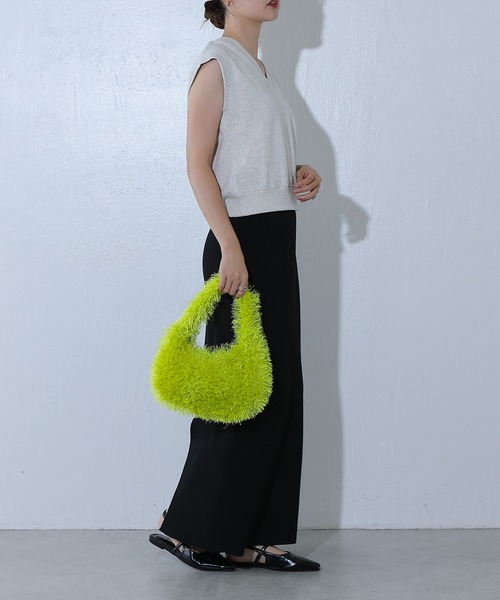 COLONY 2139（コロニートゥーワンスリーナイン）の「フリンジボアバッグ（ハンドバッグ・レディース・ブルー/ライム/ブラック・FREE）」の11枚目の写真