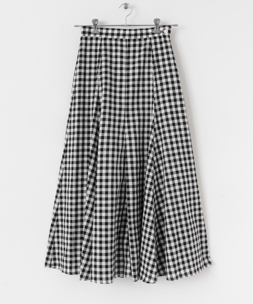 URBAN RESEARCH Sonny Label（アーバンリサーチサニーレーベル）の「『UR TECH 高機能リネン』リネン混マーメイドフレアスカート（スカート・レディース・ブラウン/ブルー/チェック・36/38）」の13枚目の写真
