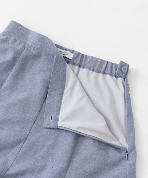 URBAN RESEARCH Sonny Label（アーバンリサーチサニーレーベル）の「『UR TECH 高機能リネン』リネン混マーメイドフレアスカート（スカート・レディース・ブラウン/ブルー/チェック・36/38）」の11枚目の写真