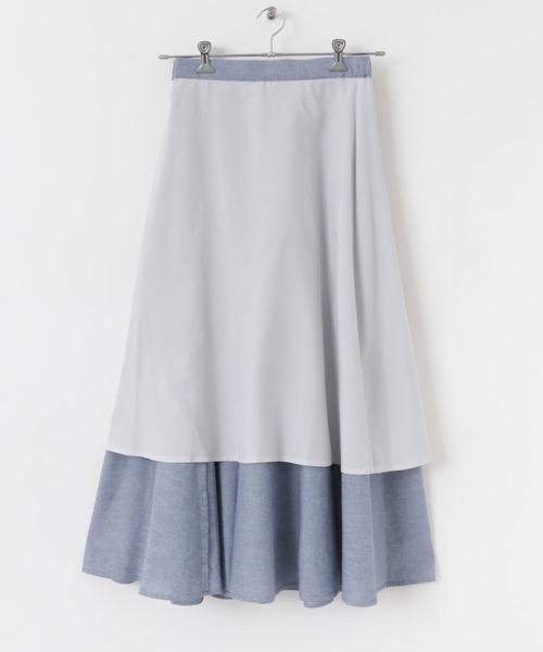 URBAN RESEARCH Sonny Label（アーバンリサーチサニーレーベル）の「『UR TECH 高機能リネン』リネン混マーメイドフレアスカート（スカート・レディース・ブラウン/ブルー/チェック・36/38）」の9枚目の写真