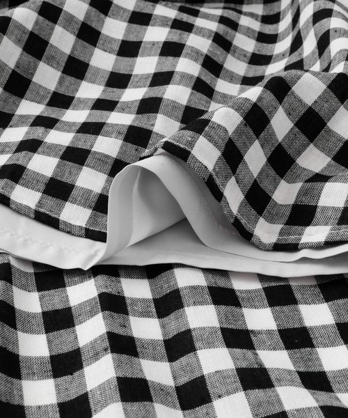 URBAN RESEARCH Sonny Label（アーバンリサーチサニーレーベル）の「『UR TECH 高機能リネン』リネン混マーメイドフレアスカート（スカート・レディース・ブラウン/ブルー/チェック・36/38）」の6枚目の写真