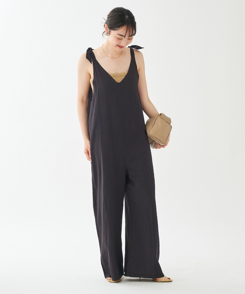 【美品】Plage プラージュ　とろみ　オールインワン　ジャンプスーツ　日本製 plage オールインワン LES ATELIERS FRANCAIS DE CONFECTION