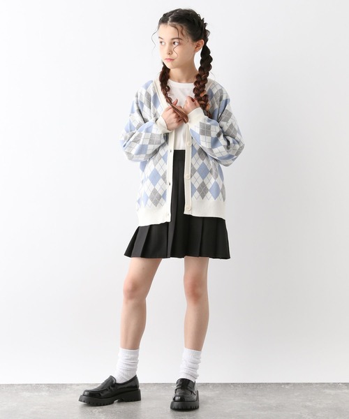 GLOBAL WORK(グローバルワーク)の「メルティ柄Vカーデ/137689(カーディガン/ボレロ・キッズ・その他/アイボリー/ブラック系・120cm/130cm/140cm/150cm/160cm)」の21枚目の写真