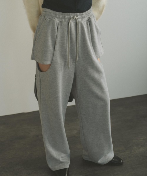 サイドカットアウトスウェットパンツ【SMLサイズ展開】（スウェット