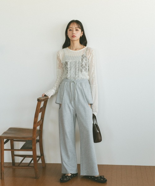 サイドカットアウトスウェットパンツ【SMLサイズ展開