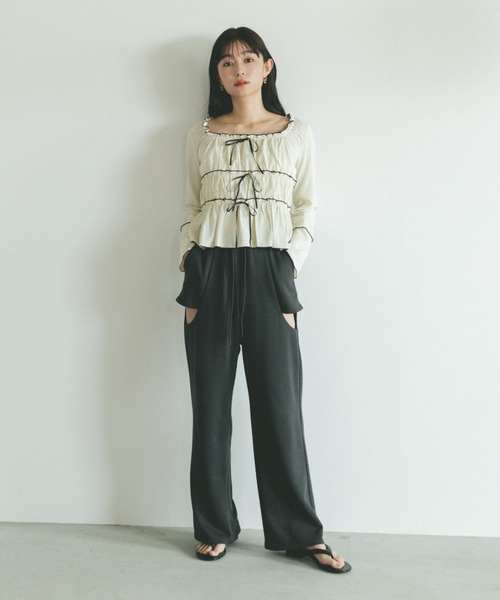 サイドカットアウトスウェットパンツ【SMLサイズ展開