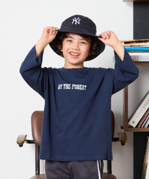 Auntie Rosa Holiday（アンティローザホリデー）の「バックプリントカレッジロゴルーズTEE（Tシャツ/カットソー・キッズ・ネイビー/オフホワイト/ブルー・130/140/150/160）」の20枚目の写真