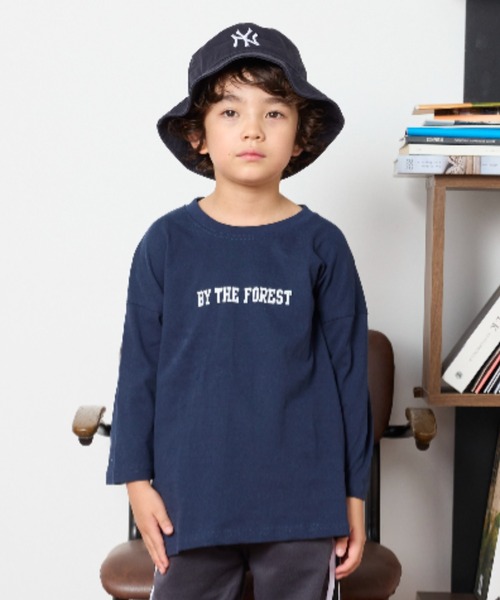 Auntie Rosa Holiday（アンティローザホリデー）の「バックプリントカレッジロゴルーズTEE（Tシャツ/カットソー・キッズ・ネイビー/オフホワイト/ブルー・130/140/150/160）」の21枚目の写真