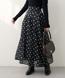 natural couture | osonoシャイニードットプリントスカート(スカート)