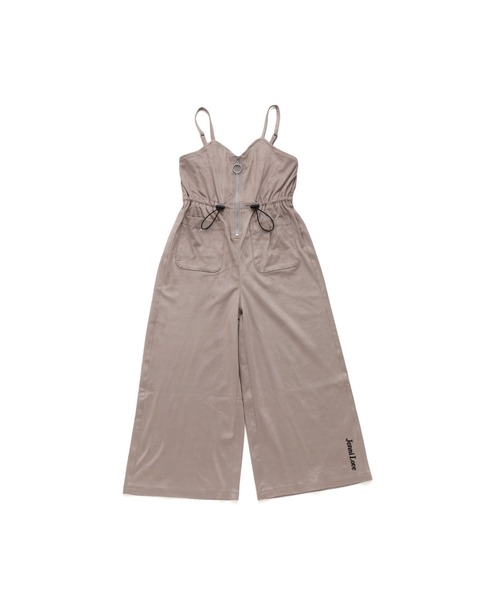 JENNI love（ジェニィラブ）の「フロントZIPロングサロペ（サロペット/オーバーオール・キッズ・ベージュ/カーキ・130cm/140cm/150cm/160cm）」の9枚目の写真