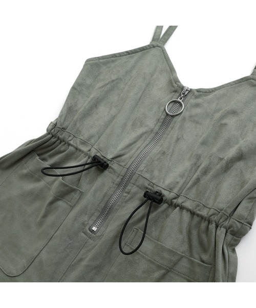 JENNI love（ジェニィラブ）の「フロントZIPロングサロペ（サロペット/オーバーオール・キッズ・ベージュ/カーキ・130cm/140cm/150cm/160cm）」の14枚目の写真