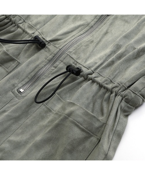 JENNI love（ジェニィラブ）の「フロントZIPロングサロペ（サロペット/オーバーオール・キッズ・ベージュ/カーキ・130cm/140cm/150cm/160cm）」の16枚目の写真