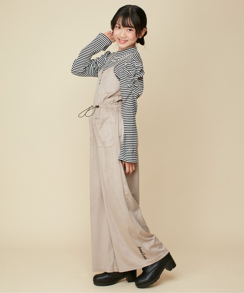 JENNI love（ジェニィラブ）の「フロントZIPロングサロペ（サロペット/オーバーオール・キッズ・ベージュ/カーキ・130cm/140cm/150cm/160cm）」の22枚目の写真