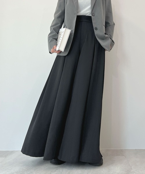 Futier land（フューティアランド）の「ハイウエストベルトワイドスラックス（スラックス・レディース・ライトベージュ/ブラック/グレー・SMALL/MEDIUM/LARGE）」の8枚目の写真