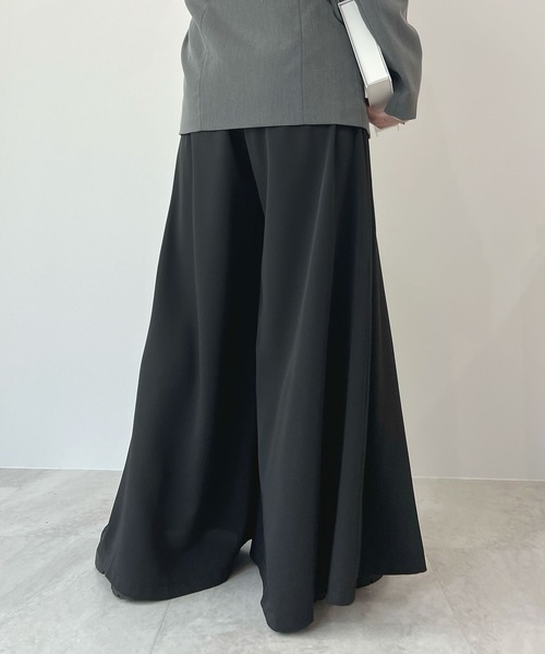 Futier land（フューティアランド）の「ハイウエストベルトワイドスラックス（スラックス・レディース・ライトベージュ/ブラック/グレー・SMALL/MEDIUM/LARGE）」の9枚目の写真