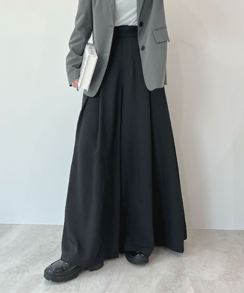 Futier land（フューティアランド）の「ハイウエストベルトワイドスラックス（スラックス・レディース・ライトベージュ/ブラック/グレー・SMALL/MEDIUM/LARGE）」の10枚目の写真