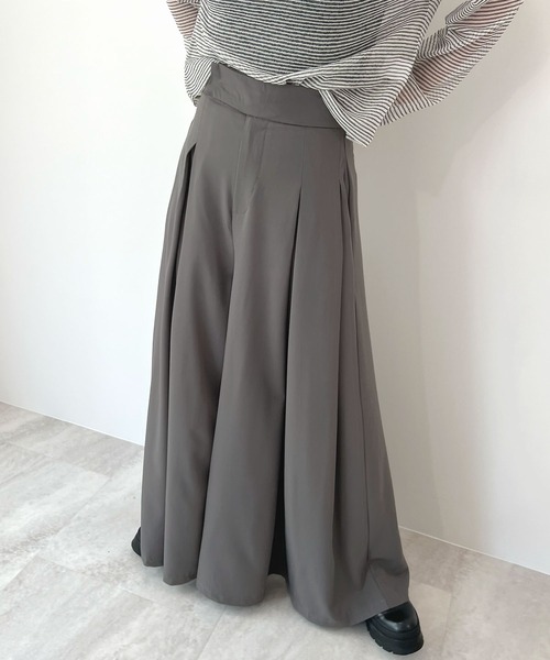 Futier land（フューティアランド）の「ハイウエストベルトワイドスラックス（スラックス・レディース・ライトベージュ/ブラック/グレー・SMALL/MEDIUM/LARGE）」の15枚目の写真