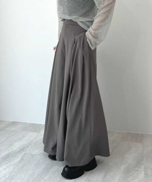 Futier land（フューティアランド）の「ハイウエストベルトワイドスラックス（スラックス・レディース・ライトベージュ/ブラック/グレー・SMALL/MEDIUM/LARGE）」の21枚目の写真