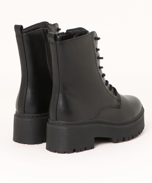 HEAL ME(ヒールミー)の「heal me ヒールミー レディース レースアップボリュームソールブーツ 厚底 224407 ブラック(ブーツ・レディース・ブラック・S/M/L/LL/XL)」の2枚目の写真