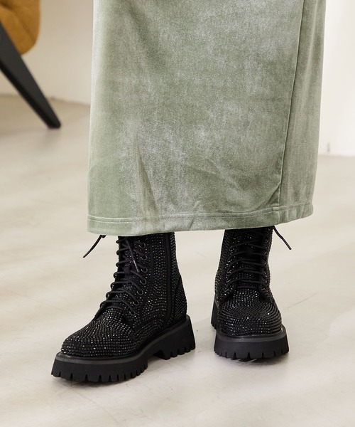 ORiental TRaffic（オリエンタルトラフィック）の「ラインストーンレースアップシューズ 41425（ドレスシューズ・レディース・ブラック・LL/L/M/S）」の22枚目の写真