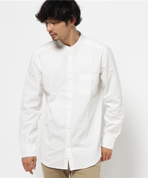 B:MING by BEAMS（ビーミングバイビームス）の「ビーミング by ビームス / ライスドビーバンドシャツ（シャツ/ブラウス・メンズ・ホワイト/ネイビー・MEDIUM/LARGE/SMALL）」の16枚目の写真