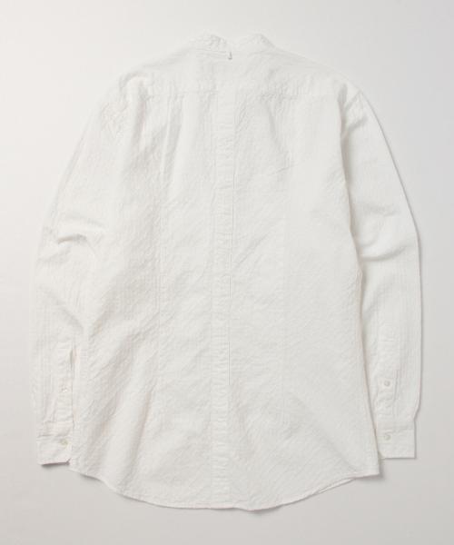 B:MING by BEAMS（ビーミングバイビームス）の「ビーミング by ビームス / ライスドビーバンドシャツ（シャツ/ブラウス・メンズ・ホワイト/ネイビー・MEDIUM/LARGE/SMALL）」の12枚目の写真