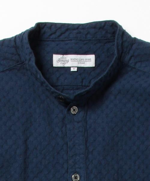 B:MING by BEAMS（ビーミングバイビームス）の「ビーミング by ビームス / ライスドビーバンドシャツ（シャツ/ブラウス・メンズ・ホワイト/ネイビー・MEDIUM/LARGE/SMALL）」の13枚目の写真