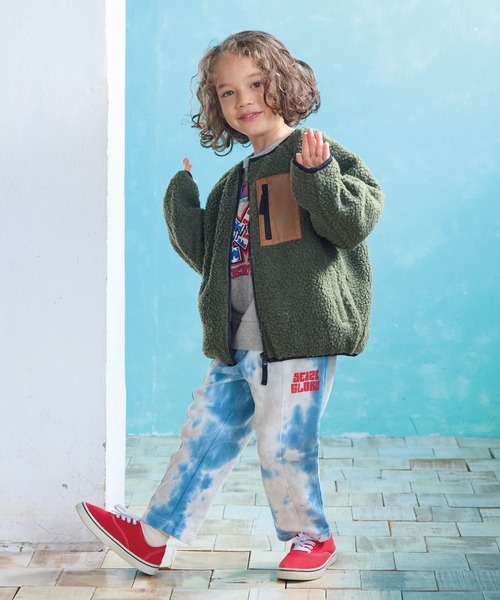 BIG FIELD（ビッグフィールド）の「タイダイスウェットパンツ（スウェットパンツ・キッズ・ピンク/チャコール/ブルー・90/100/110/120/130/140/150）」の5枚目の写真