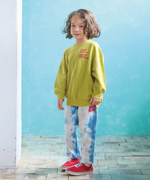 BIG FIELD（ビッグフィールド）の「タイダイスウェットパンツ（スウェットパンツ・キッズ・ピンク/チャコール/ブルー・90/100/110/120/130/140/150）」の7枚目の写真