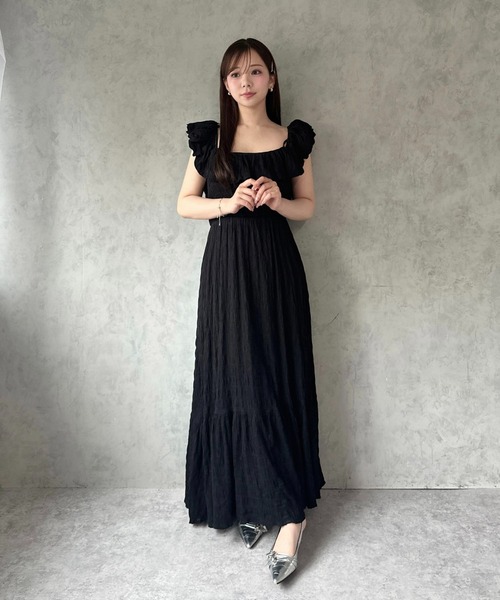 favclo.(ファブクロ)の「off shoulder maxi one piece / オフショルマキシワンピース(ワンピース・レディース・ブラック/アイボリー/ピンク・FREE)」の12枚目の写真