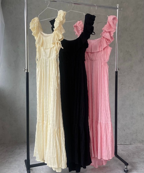 favclo.(ファブクロ)の「off shoulder maxi one piece / オフショルマキシワンピース(ワンピース・レディース・ブラック/アイボリー/ピンク・FREE)」の18枚目の写真