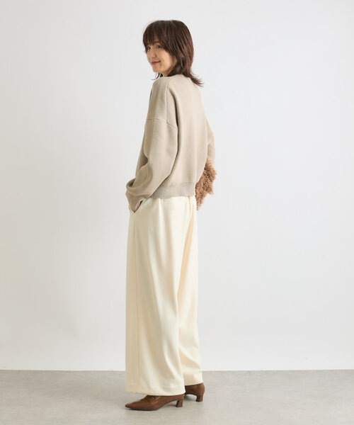 RIVE DROITE（リヴドロワ）の「【秋冬素材が登場！】両面起毛タックワイドスラックス（スラックス・レディース・ブラック/グレー/オフホワイト・38/36）」の15枚目の写真