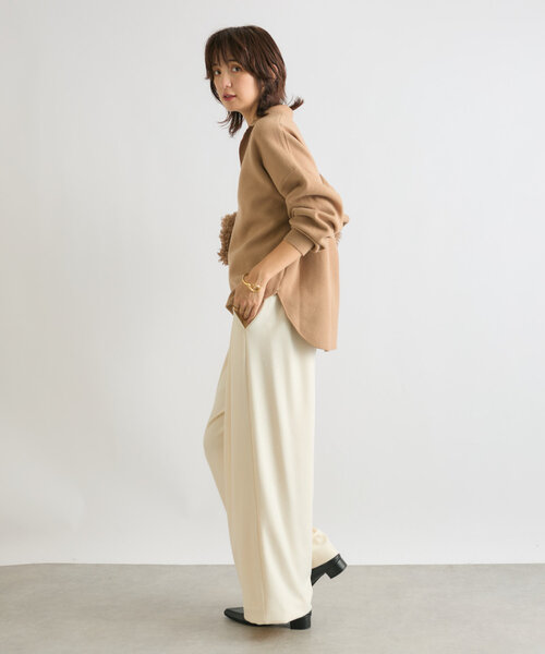 RIVE DROITE（リヴドロワ）の「【秋冬素材が登場！】両面起毛タックワイドスラックス（スラックス・レディース・ブラック/グレー/オフホワイト・38/36）」の17枚目の写真