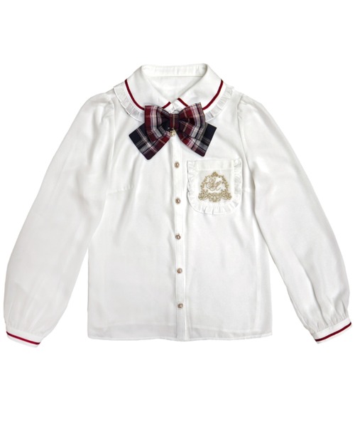 【セール】ポケット刺繍学生ブラウス（シャツ/ブラウス）｜Secret Honey（シークレットハニー）