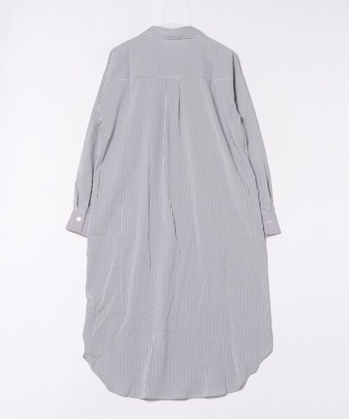 clear（クリア）の「【低身長用サイズ有】ストライプ長袖シャツワンピース [大人 カジュアル 着回し力抜群]≪再入荷≫（ワンピース・レディース・ブルー/ブラック・F/XS）」の8枚目の写真