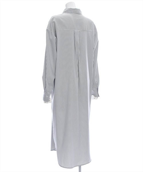 clear（クリア）の「【低身長用サイズ有】ストライプ長袖シャツワンピース [大人 カジュアル 着回し力抜群]≪再入荷≫（ワンピース・レディース・ブルー/ブラック・F/XS）」の13枚目の写真