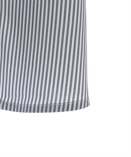 clear（クリア）の「【低身長用サイズ有】ストライプ長袖シャツワンピース [大人 カジュアル 着回し力抜群]≪再入荷≫（ワンピース・レディース・ブルー/ブラック・F/XS）」の6枚目の写真