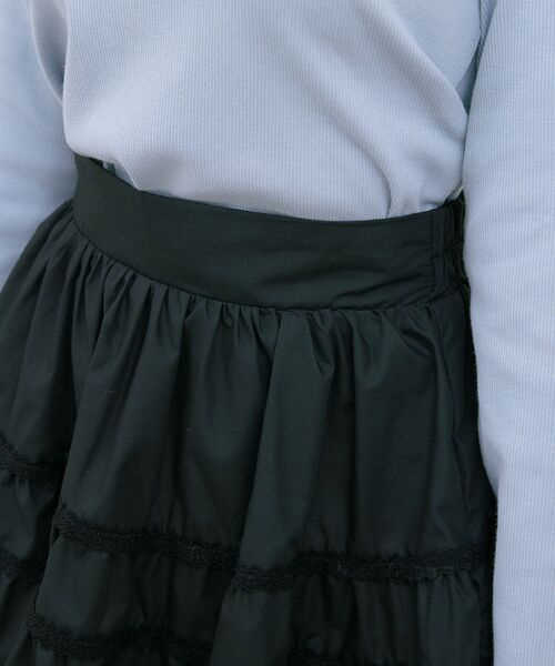 ems excite（エムズエキサイト）の「【新色追加】ティアードミニSK（スカート・レディース・オフホワイト/ブラック/キャメル・FREE）」の11枚目の写真