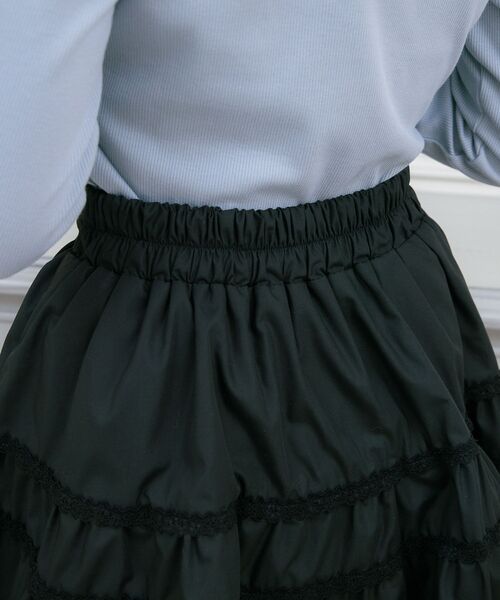 ems excite（エムズエキサイト）の「【新色追加】ティアードミニSK（スカート・レディース・オフホワイト/ブラック/キャメル・FREE）」の13枚目の写真