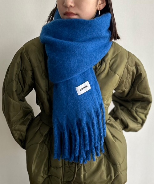 Kotoe(コトエ)の「【UNISEX】 10色展開 カラーボリュームマフラー フリンジ 無地(マフラー・レディース・ライトピンク/カーキ/ライトブルー/ブラック/ブルー/グレー/グリーン/レッド/ライトパープル/ベージュ・FREE)」の19枚目の写真