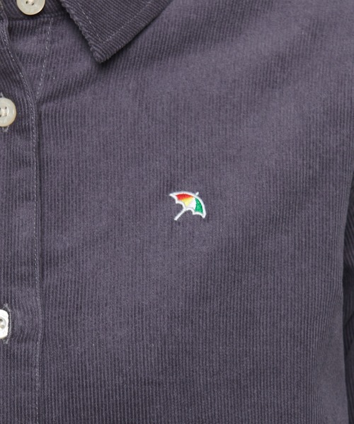 Arnold Palmer（アーノルドパーマー）の「21Wコーデュロイ シャツワンピース（シャツワンピース・レディース・チャコールグレー/ブラウン/ライトベージュ・L/M/S）」の14枚目の写真