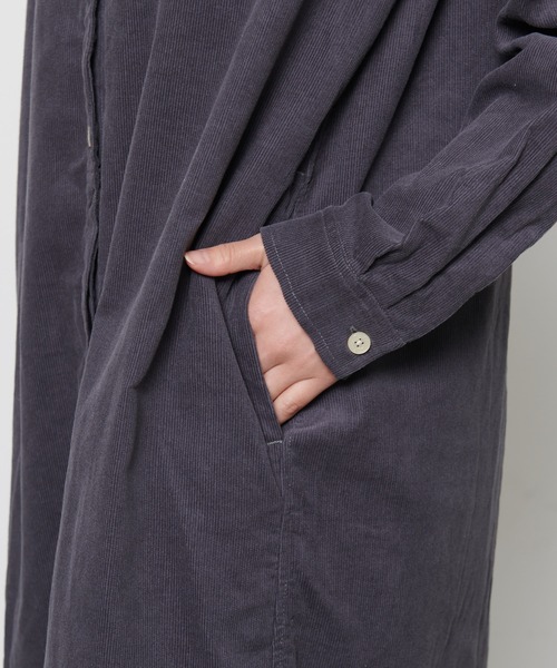 Arnold Palmer（アーノルドパーマー）の「21Wコーデュロイ シャツワンピース（シャツワンピース・レディース・チャコールグレー/ブラウン/ライトベージュ・L/M/S）」の15枚目の写真